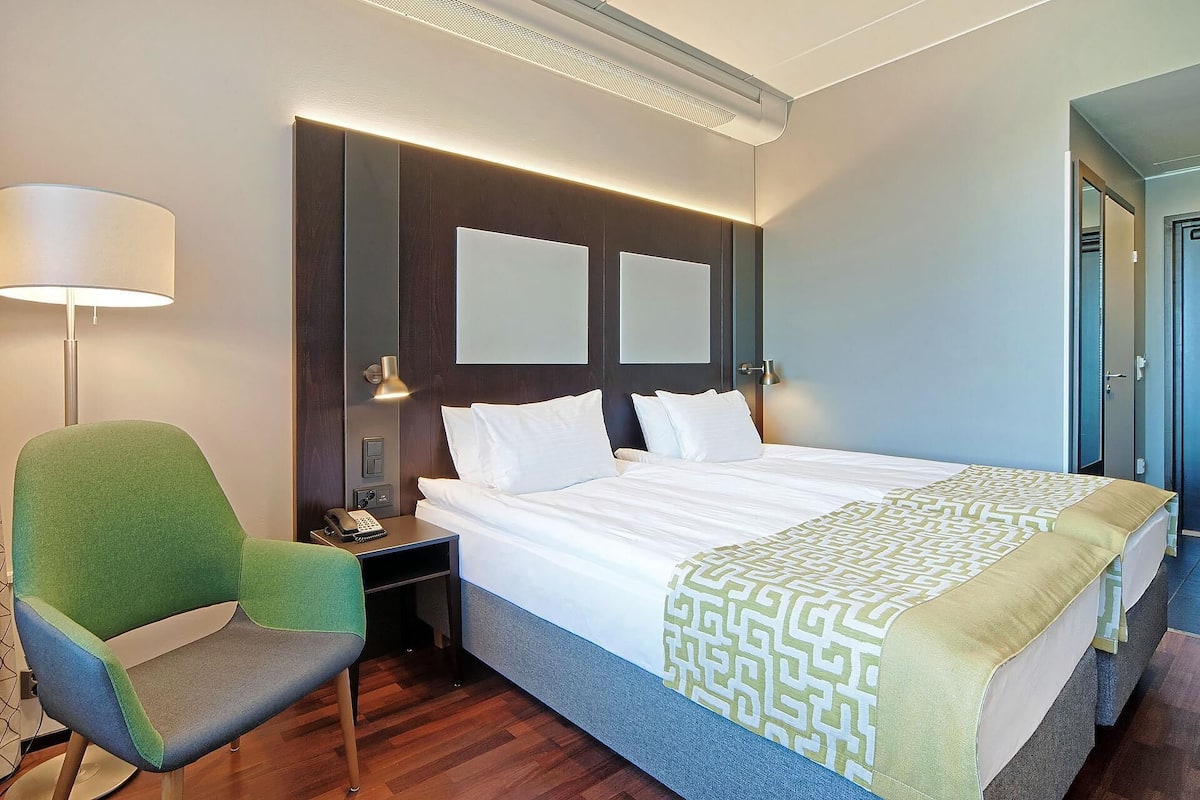 In-room safe, desk, laptop workspace, blackout drapes