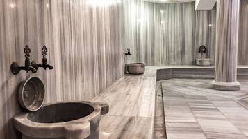Turkish bath/hammam, body treatments, body wraps, body scrubs