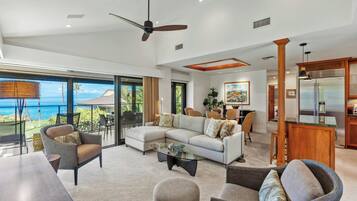 Flat-screen TV, DVD player