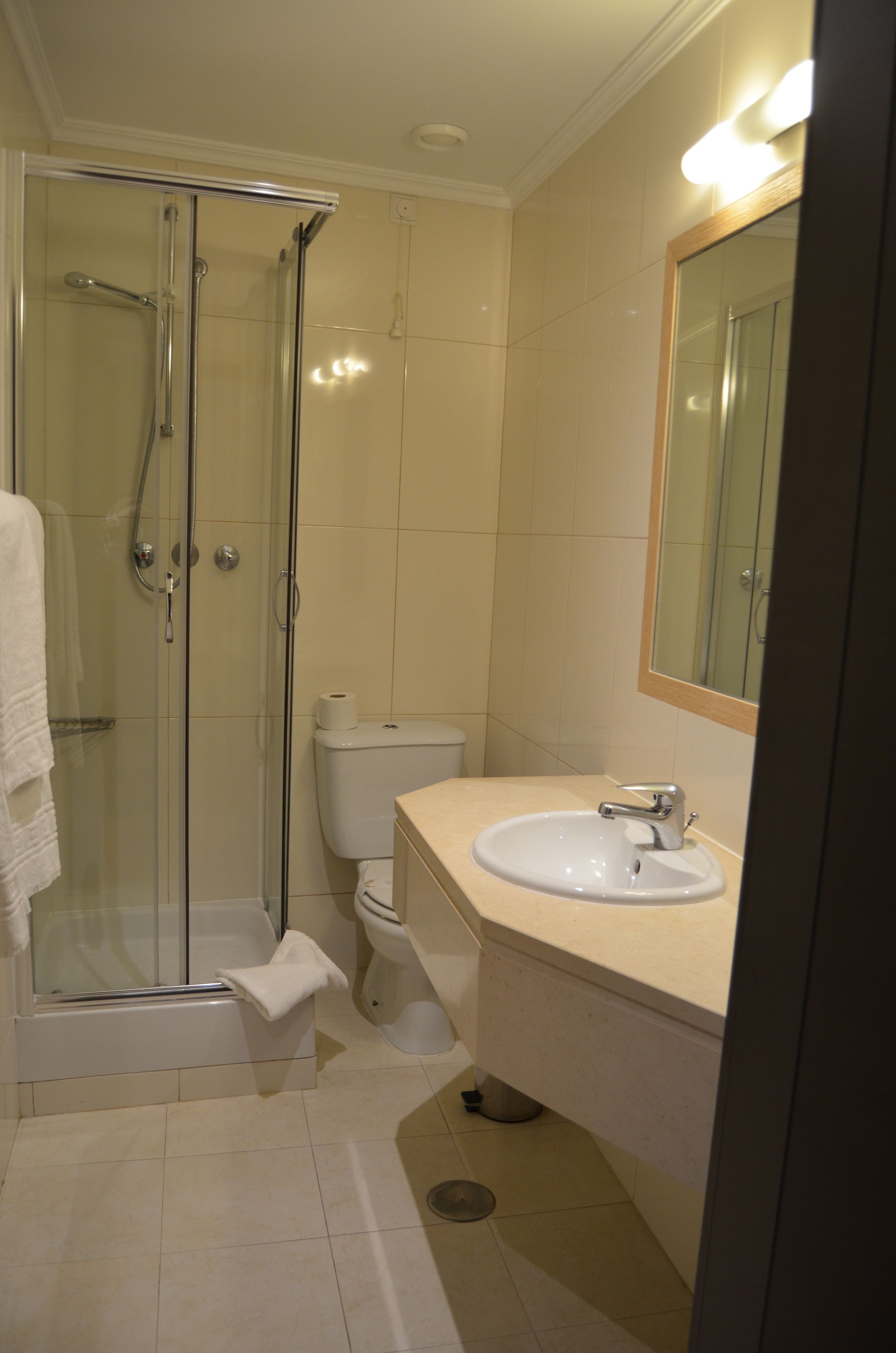 free toiletries, hair dryer, bidet, towels