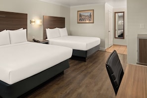 Room, 2 Queen Beds | Desk, blackout drapes, iron/ironing board, free WiFi