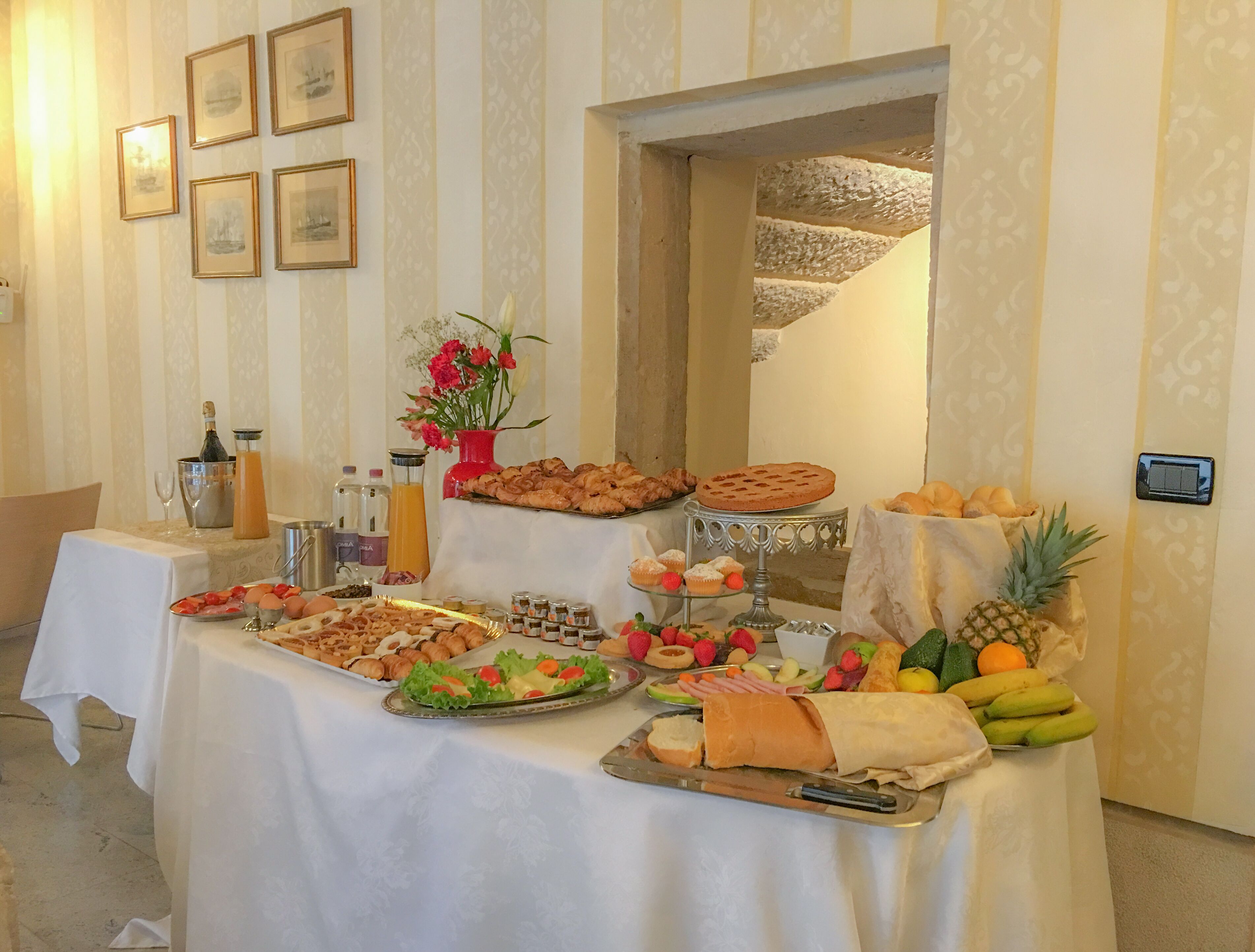 daily buffet breakfast (eur 15 per person)