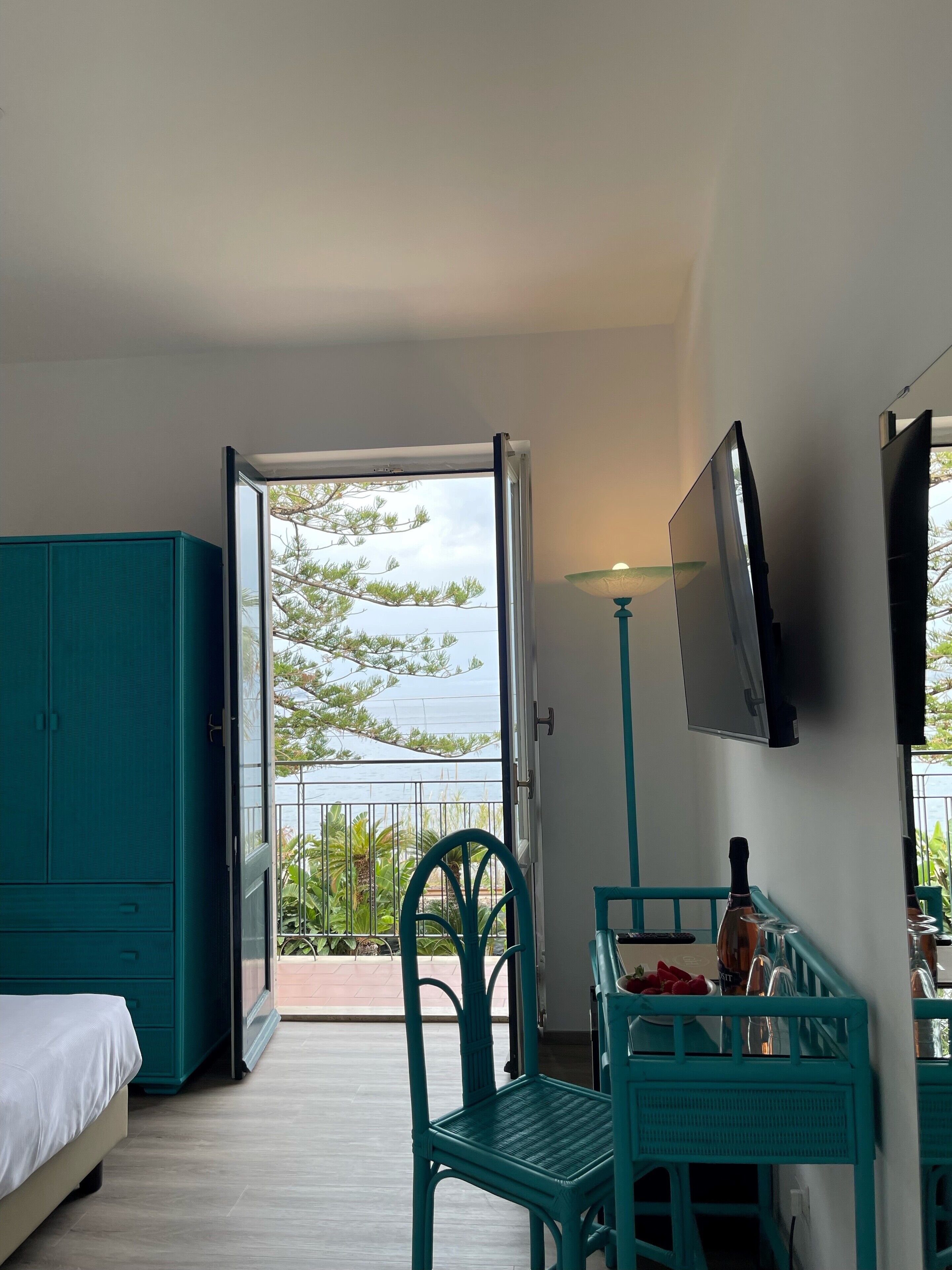 superior double or twin room, sea view | balcony