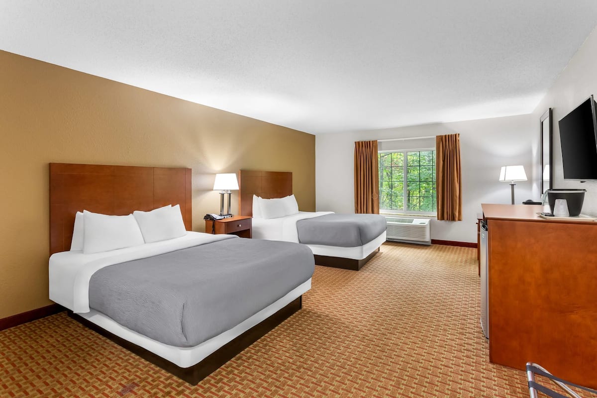 Room, 2 Queen Beds, Accessible, Non Smoking | Individually furnished, iron/ironing board, free cots/infant beds