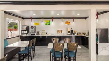 Free daily self-service breakfast