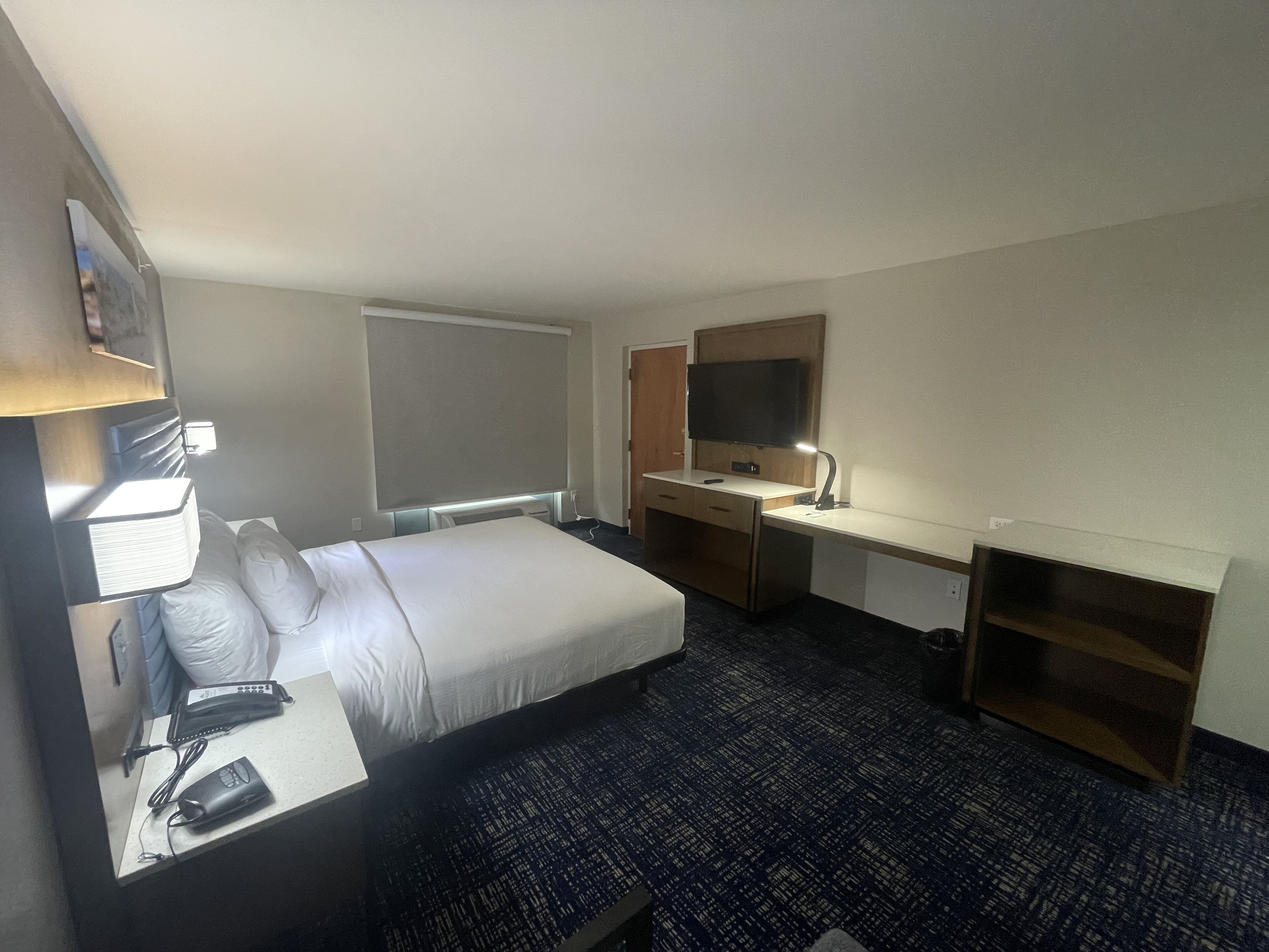 in-room safe, desk, blackout curtains, iron/ironing board