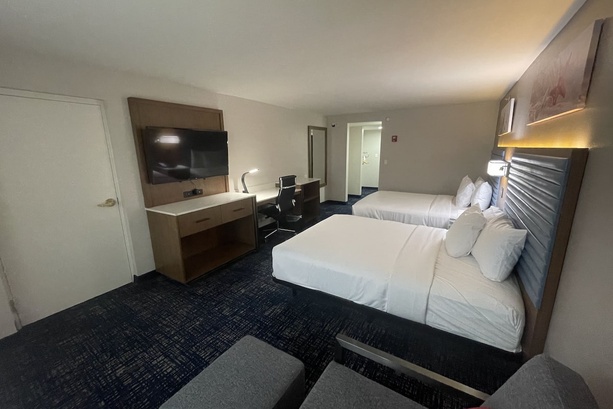 room, 2 queen beds, accessible, non smoking | in-room safe, desk, blackout curtains, iron/ironing board