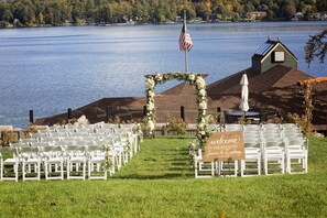 Outdoor wedding area