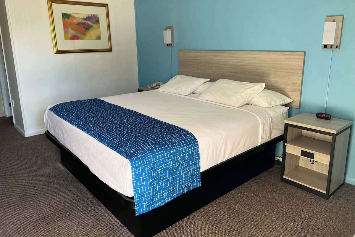 Escritorio, cortinas opacas, tabla de planchar con plancha y wifi gratis
