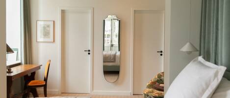 Premium bedding, down comforters, pillowtop beds, individually decorated