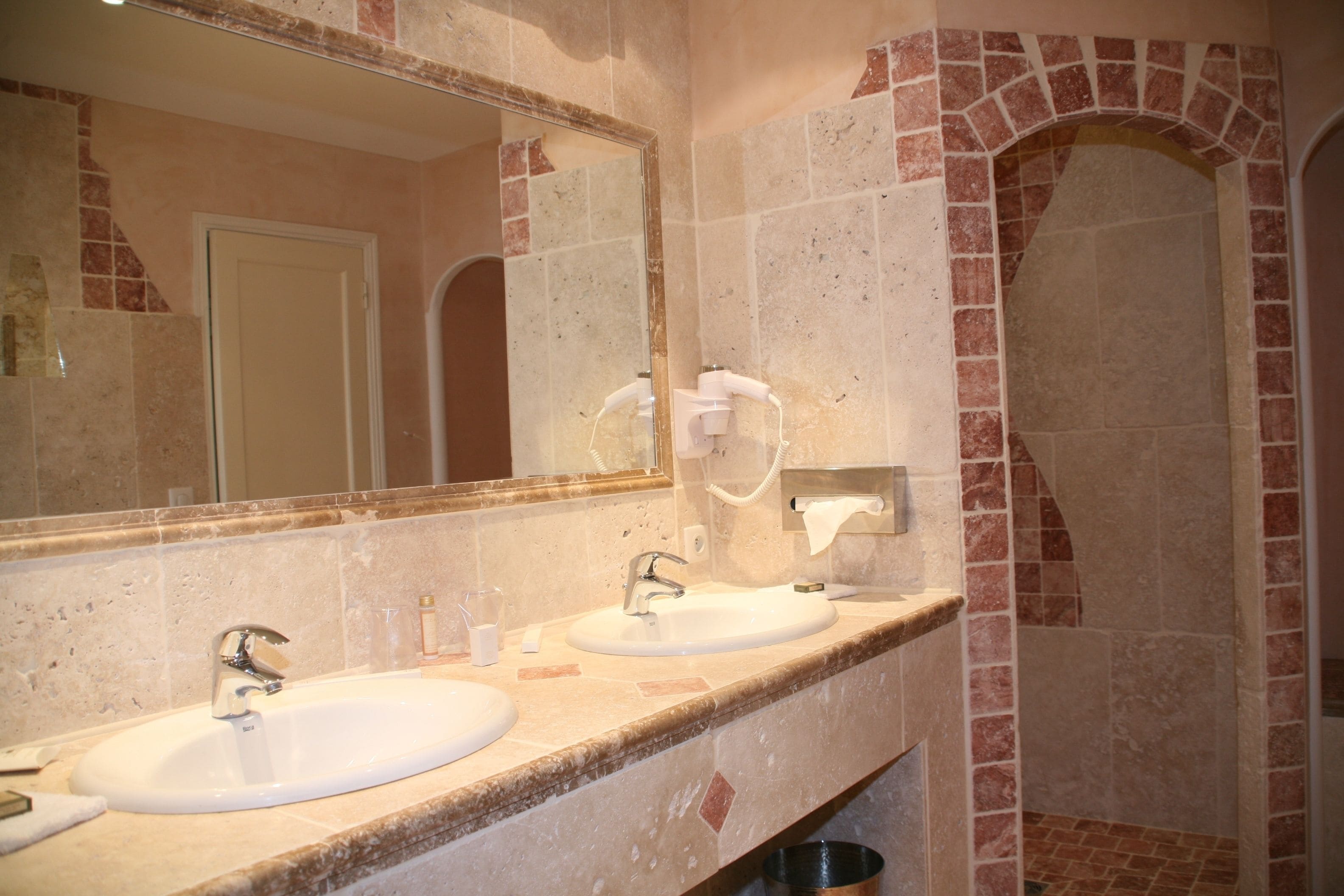 prestige room, spa access included (indoor swimming pool, sauna, spa hot tub, hammam) | bathroom | eco-friendly toiletries, hair dryer, bathrobes, slippers