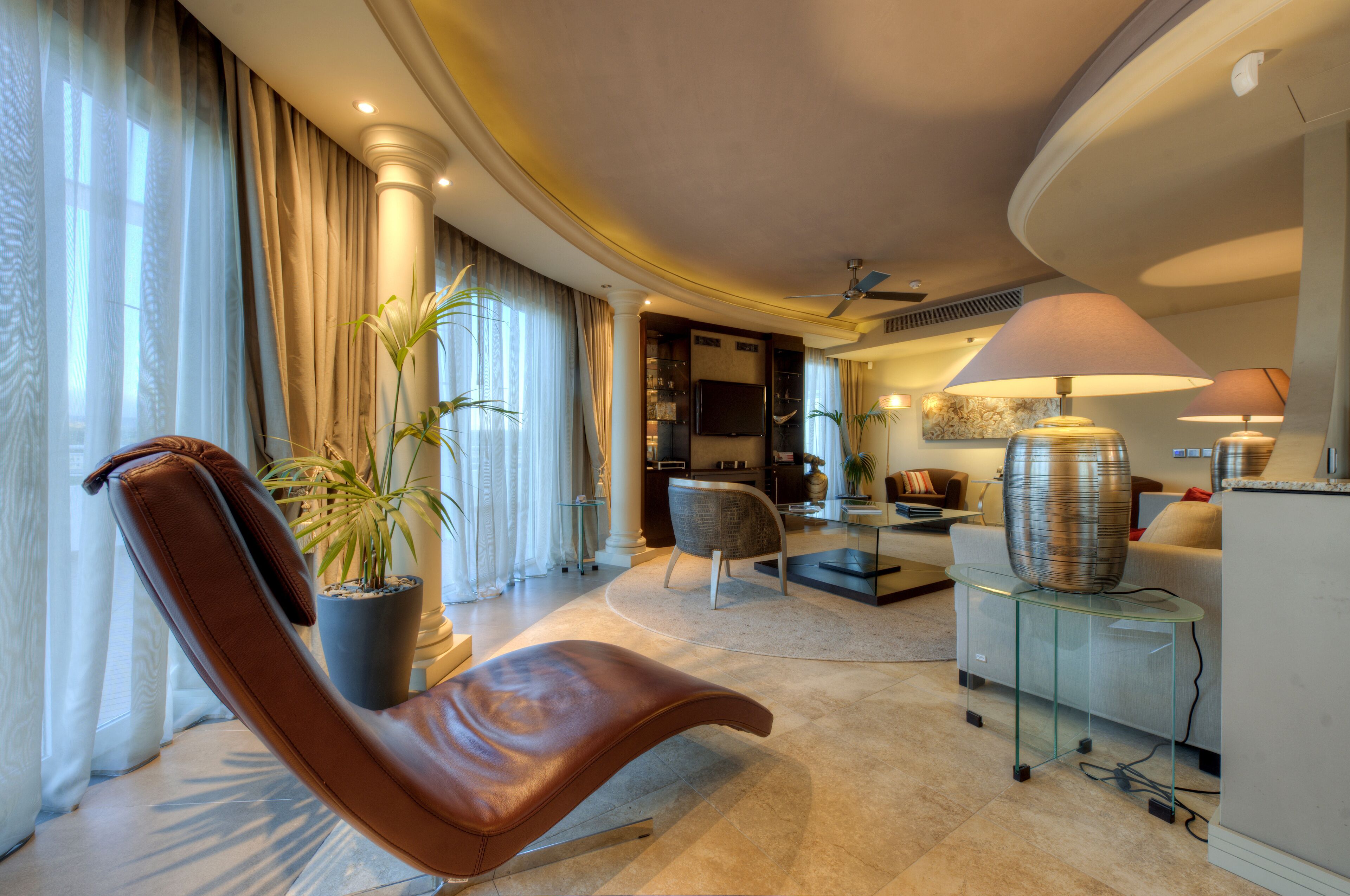 penthouse, 4 bedrooms (suite) | living area | 32-inch lcd tv with cable channels, tv, pay films