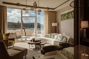 Suite, 1 Bedroom, Sea View (Sands Tower) | Hypo-allergenic bedding, minibar, in-room safe, desk - Radisson Blu Resort & Spa, Malta Golden Sands (Mellieha)