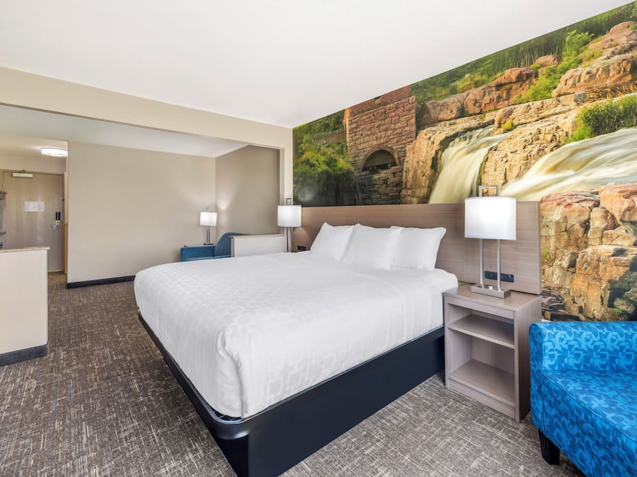 Desk, blackout drapes, iron/ironing board, free cribs/infant beds