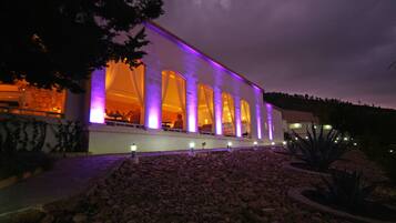 Front of property – evening/night