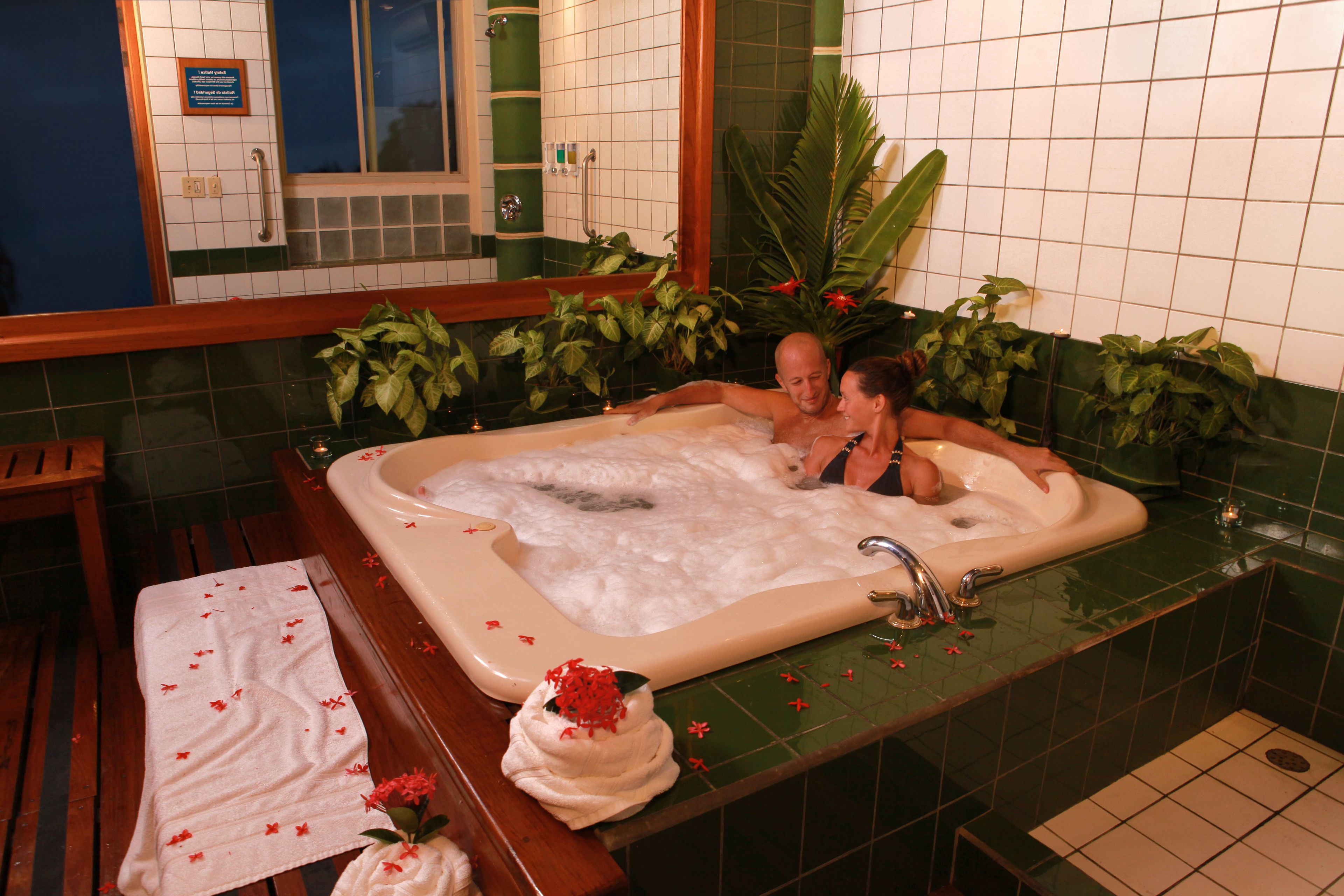 indoor spa tub