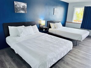 Standard Room, 2 Queen Beds, Non Smoking, City View (1 Bedroom) | Desk, laptop workspace, soundproofing, free WiFi