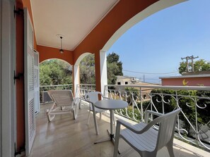 Family Studio, 1 Bedroom, Balcony, Partial Sea View | Terrace/patio - Benitses Arches (Corfu)