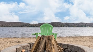On the beach, waterskiing, kayaking, rowing