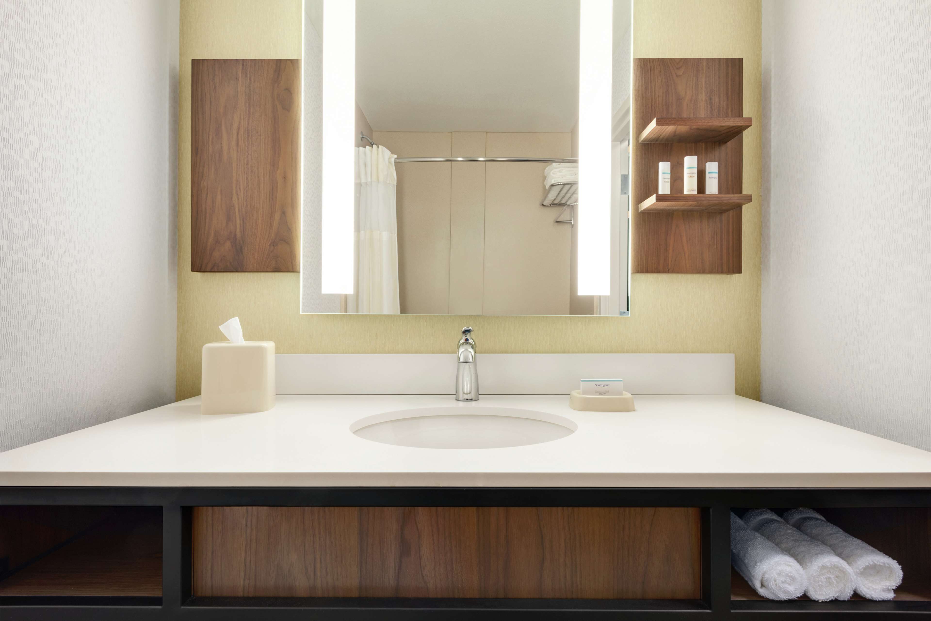 free toiletries, hair dryer, towels