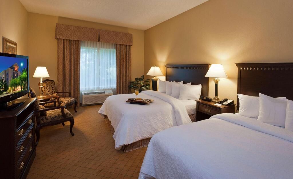 Premium bedding, desk, blackout drapes, iron/ironing board