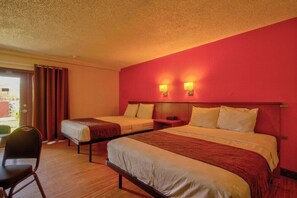 Desk, free WiFi, bed sheets