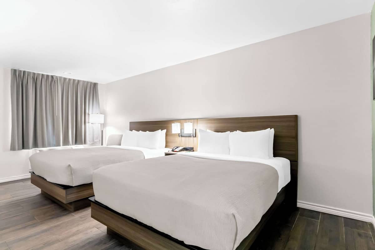 Blackout curtains, free WiFi, bed sheets, wheelchair access