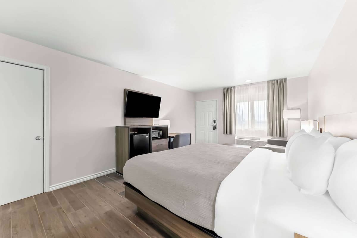 Blackout curtains, free WiFi, bed sheets, wheelchair access