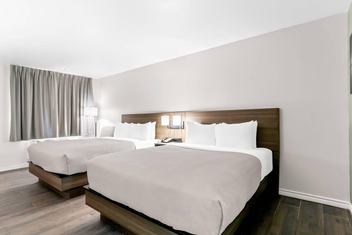 Blackout drapes, free WiFi, bed sheets, wheelchair access