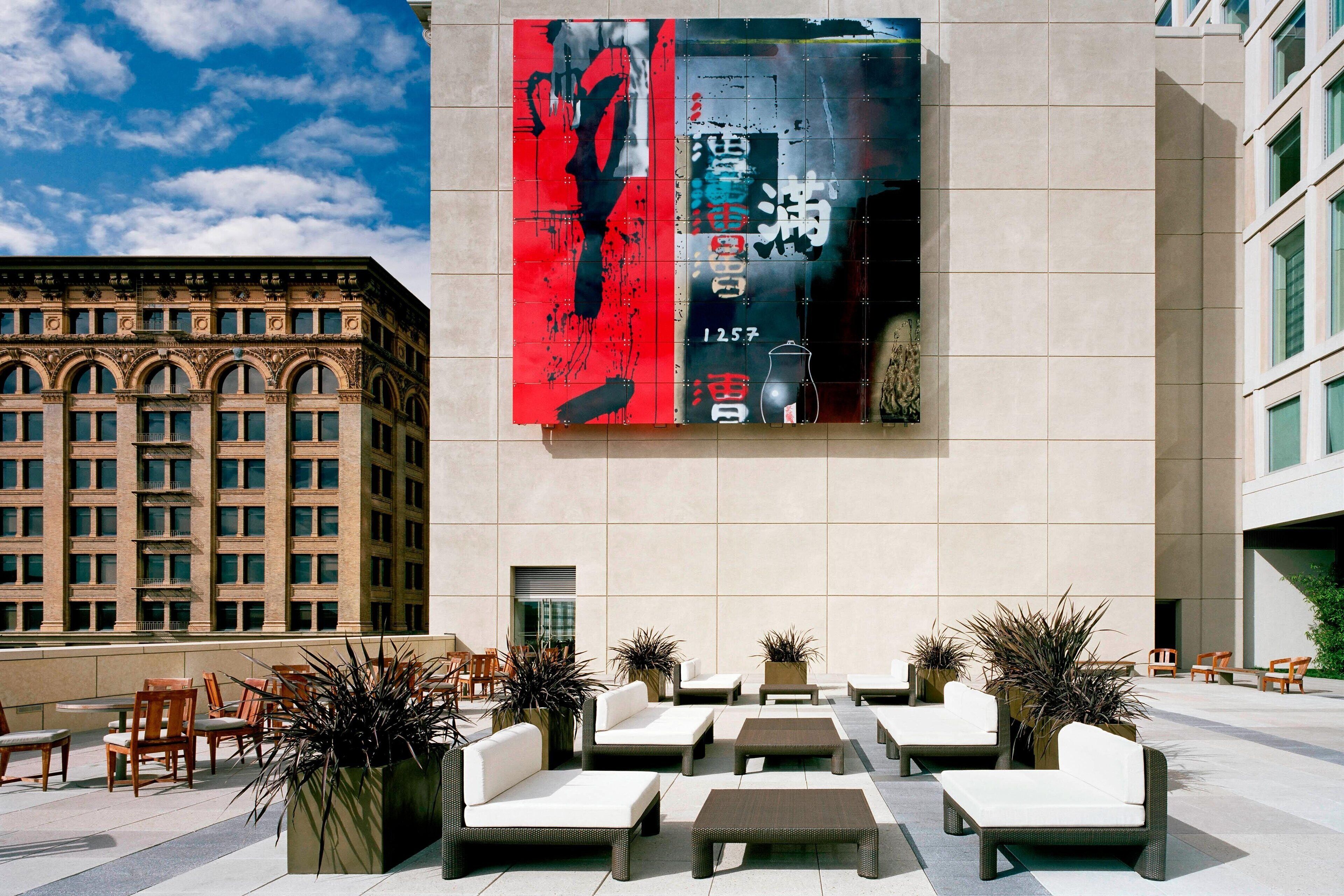 outdoor banquet area