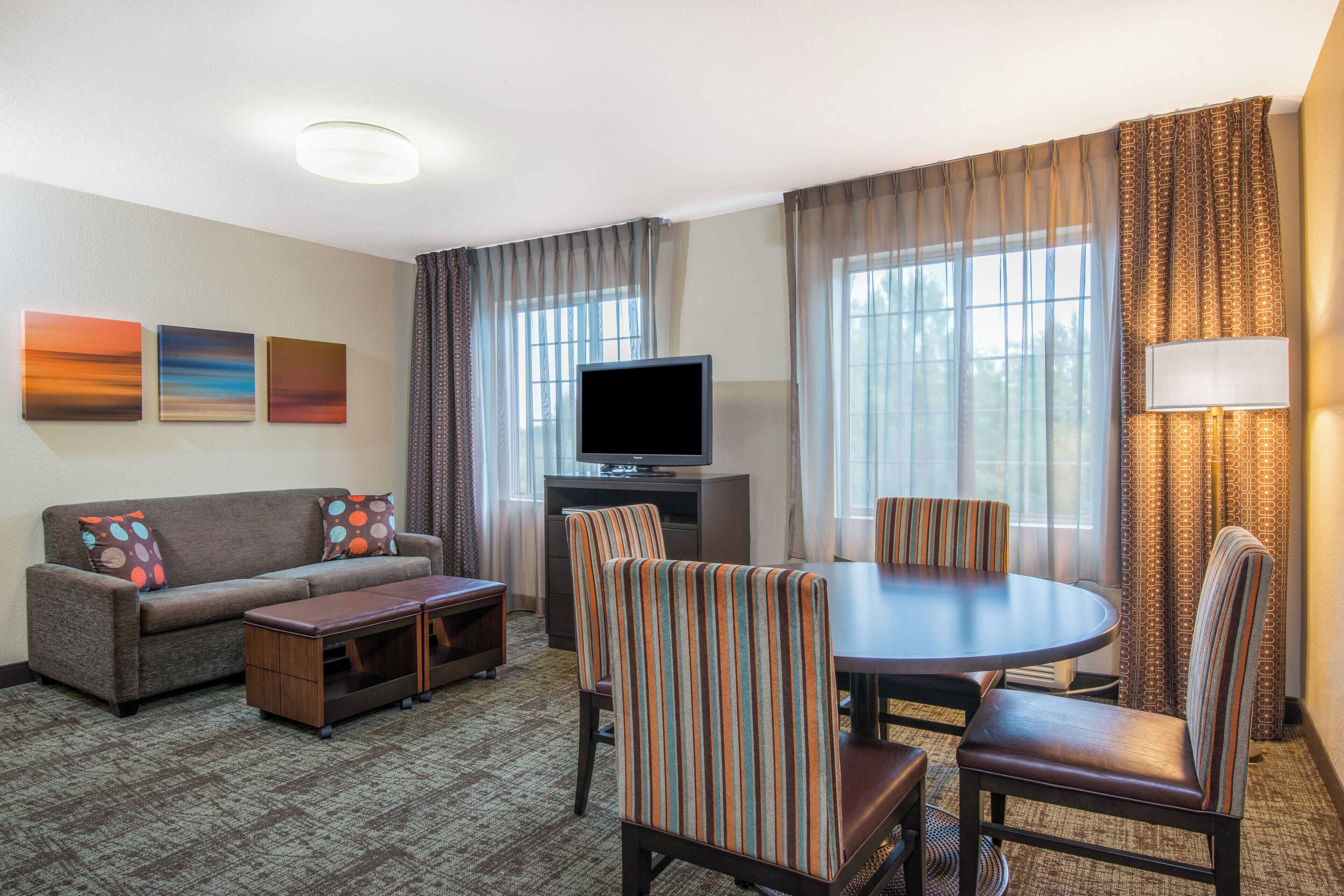 Desk, blackout drapes, iron/ironing board, WiFi (free)