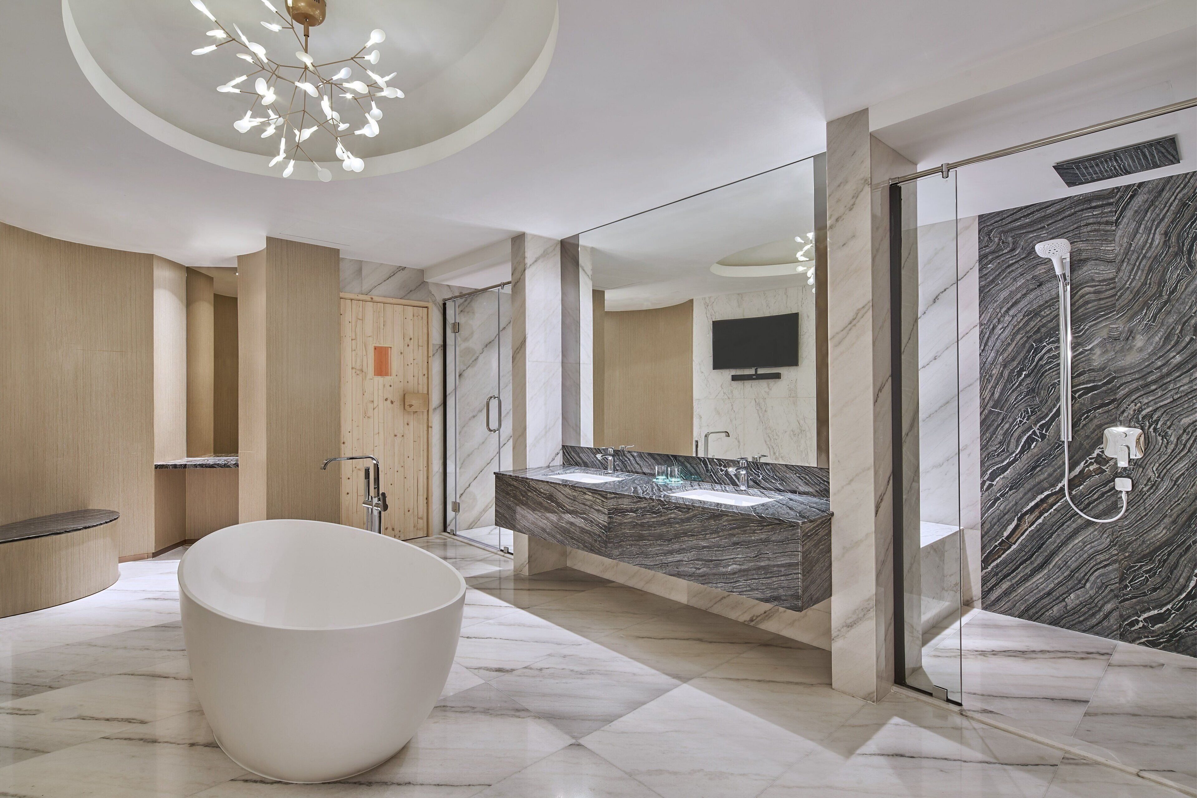 presidential suite, 2 bedrooms | premium bedding, pillow-top beds, in-room safe, desk