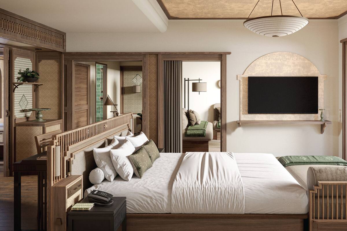 1 bedroom, Egyptian cotton sheets, premium bedding, down comforters