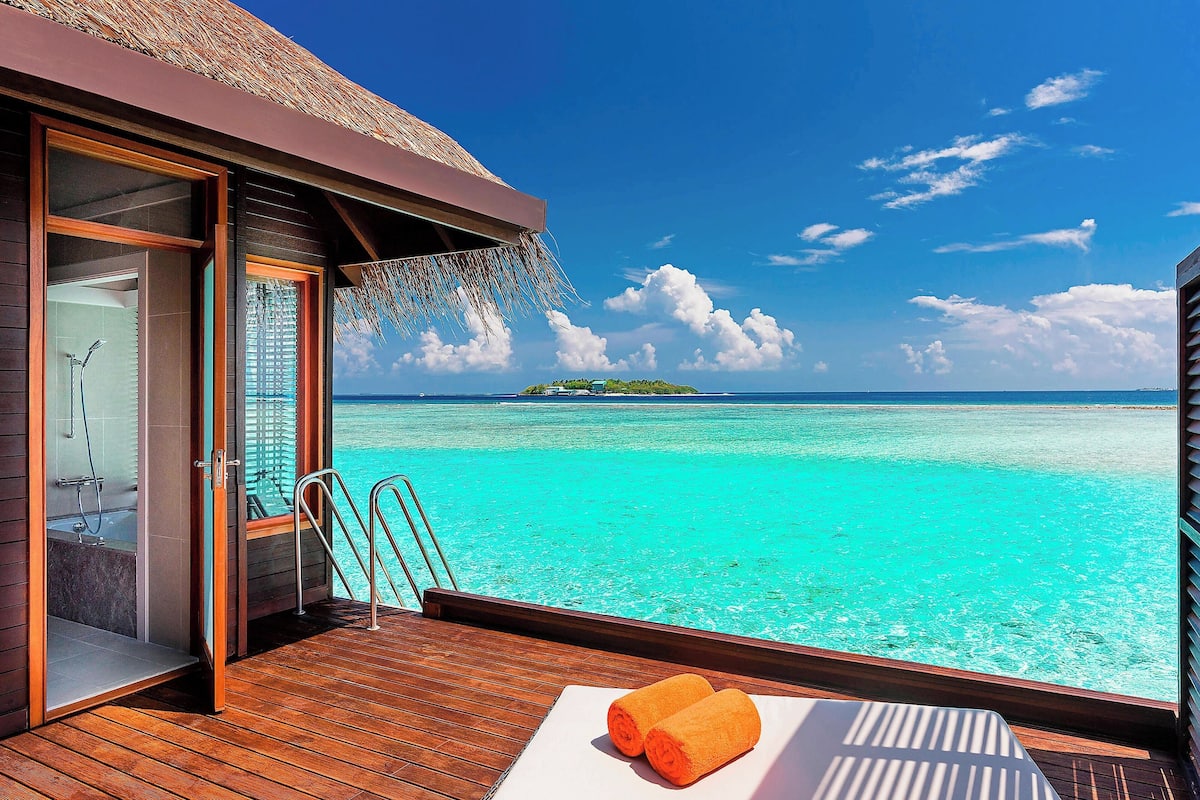 villa, 1 king bed, non smoking, ocean view (overwater) | 1 bedroom, free minibar items, in-room safe, individually furnished