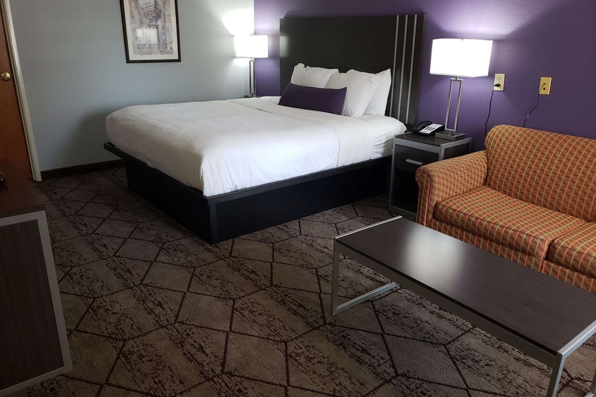 Standard Room, 1 King Bed, Accessible, Non Smoking (Walk-in Shower) | Desk, laptop workspace, iron/ironing board, free WiFi