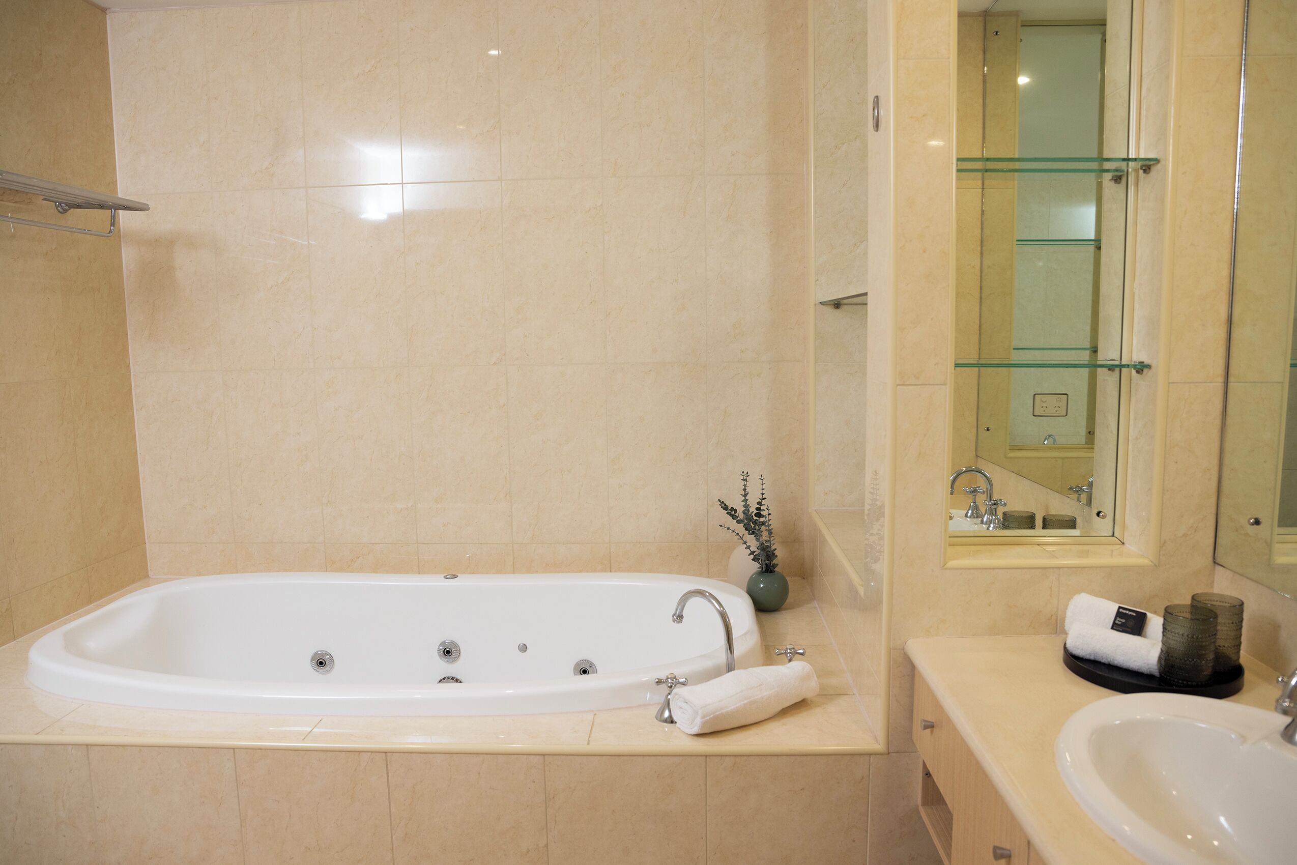 Free toiletries, hair dryer, towels, soap