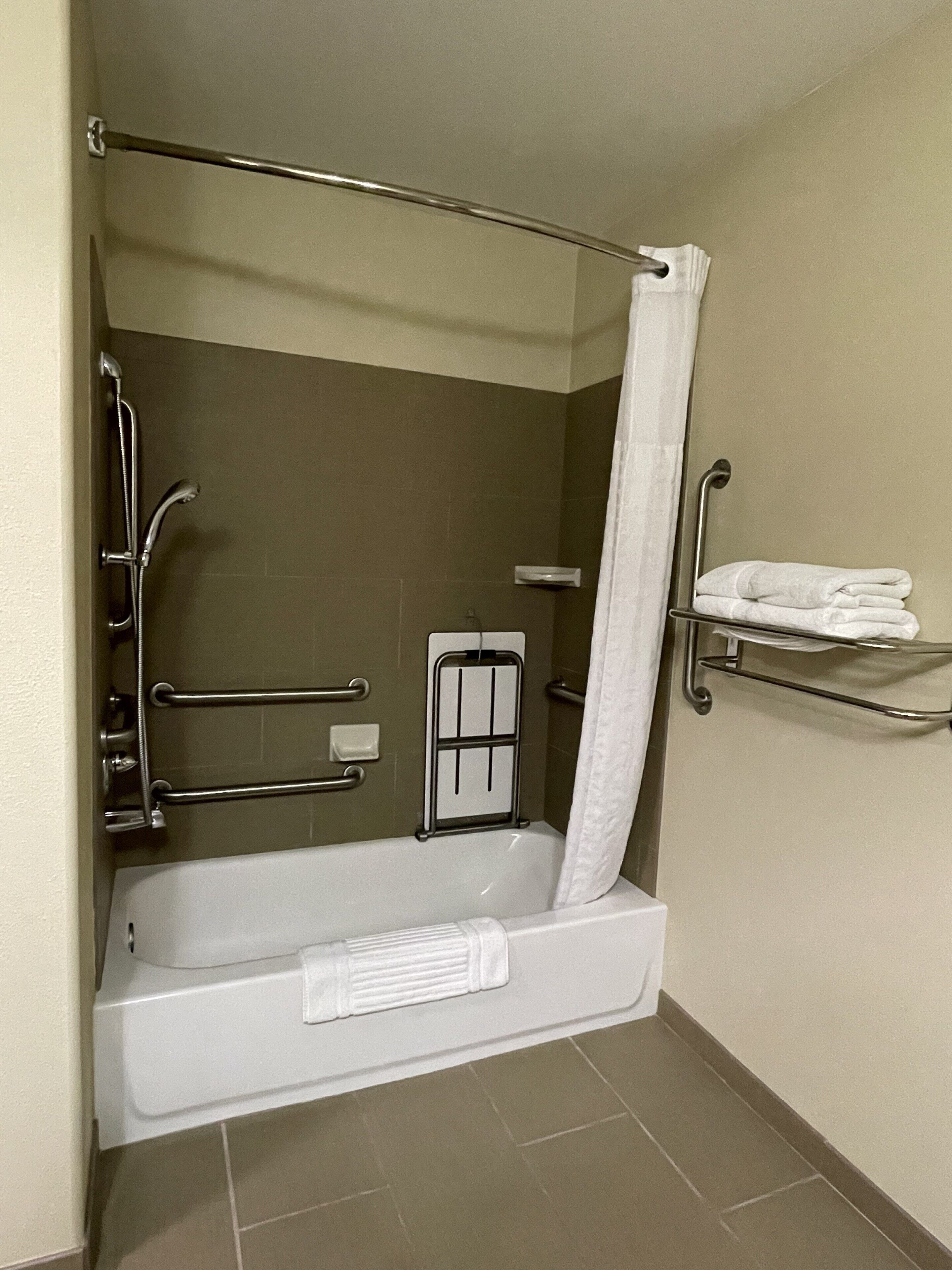 room, 1 king bed, accessible, non smoking | bathroom | free toiletries, hair dryer, towels, soap