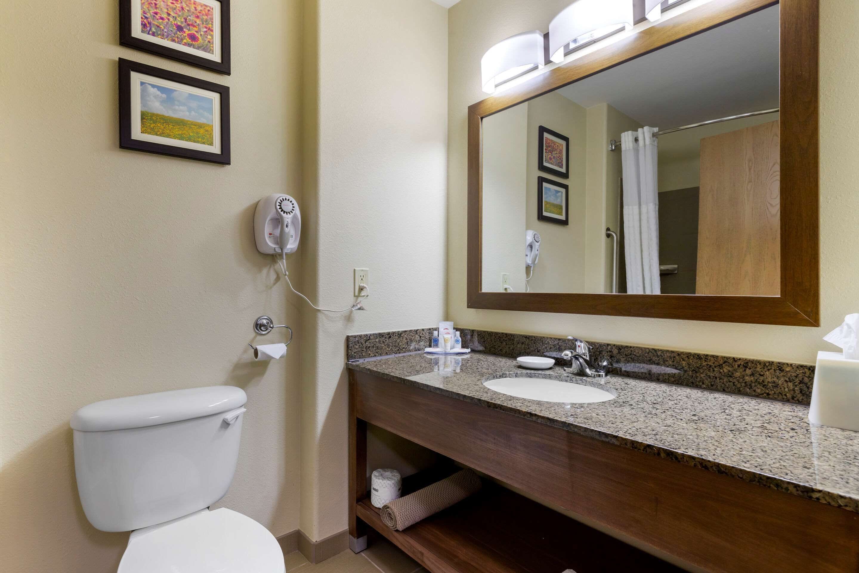 standard room, 2 queen beds, non smoking | bathroom | free toiletries, hair dryer, towels, soap