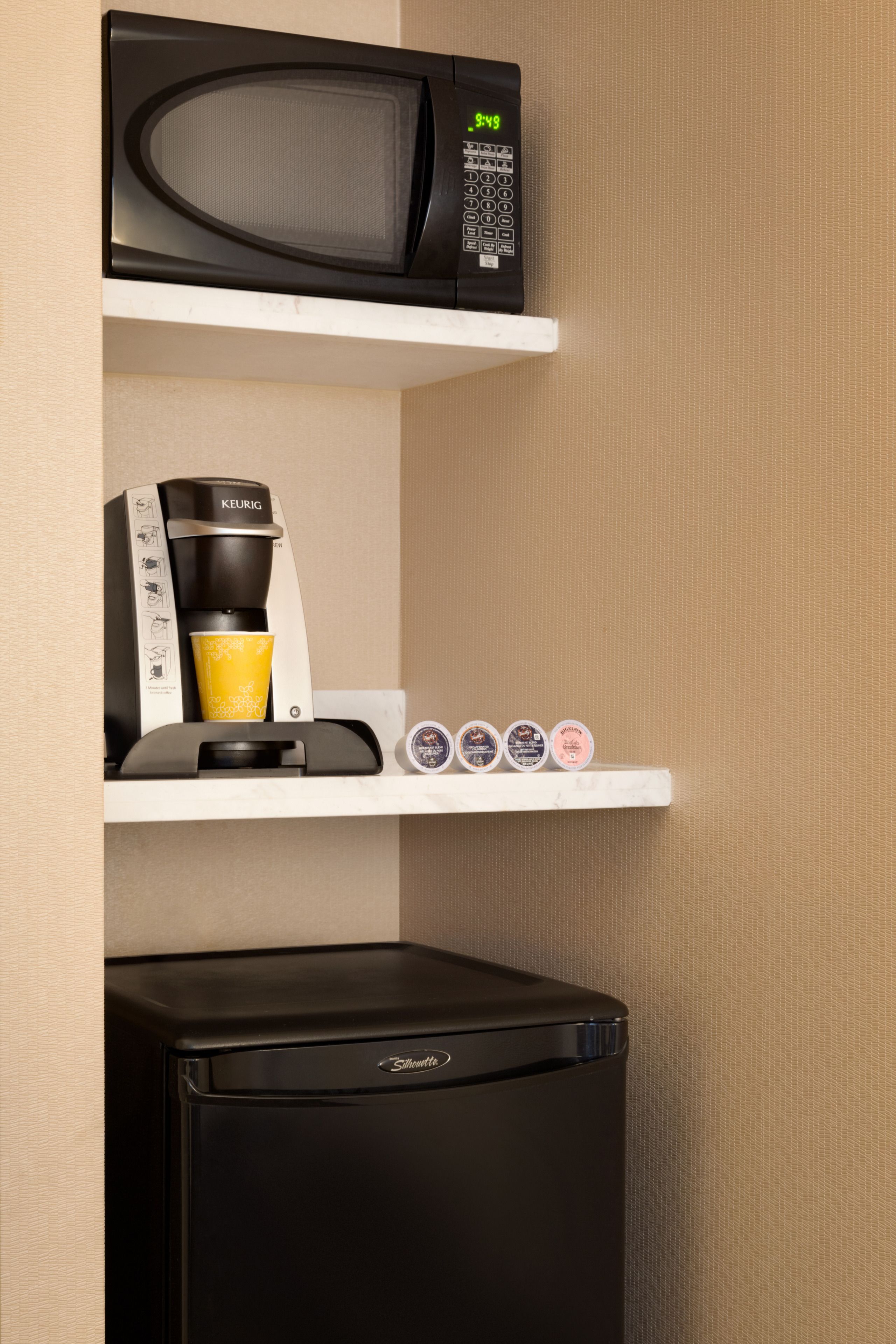 premium bedding, desk, blackout curtains, iron/ironing board