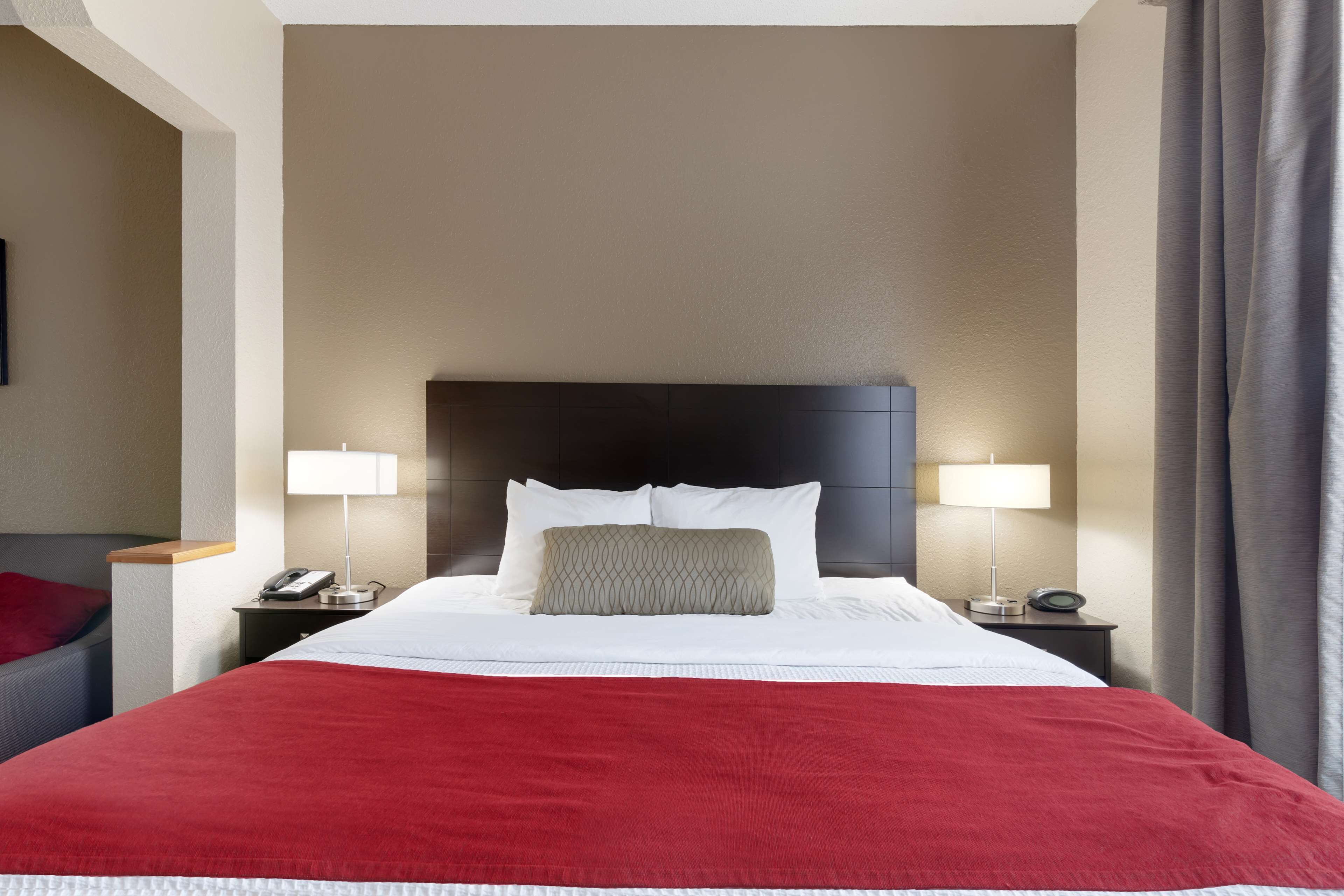 suite, 1 king bed, non smoking, refrigerator & microwave (with sofabed) | premium bedding, in-room safe, desk, laptop workspace