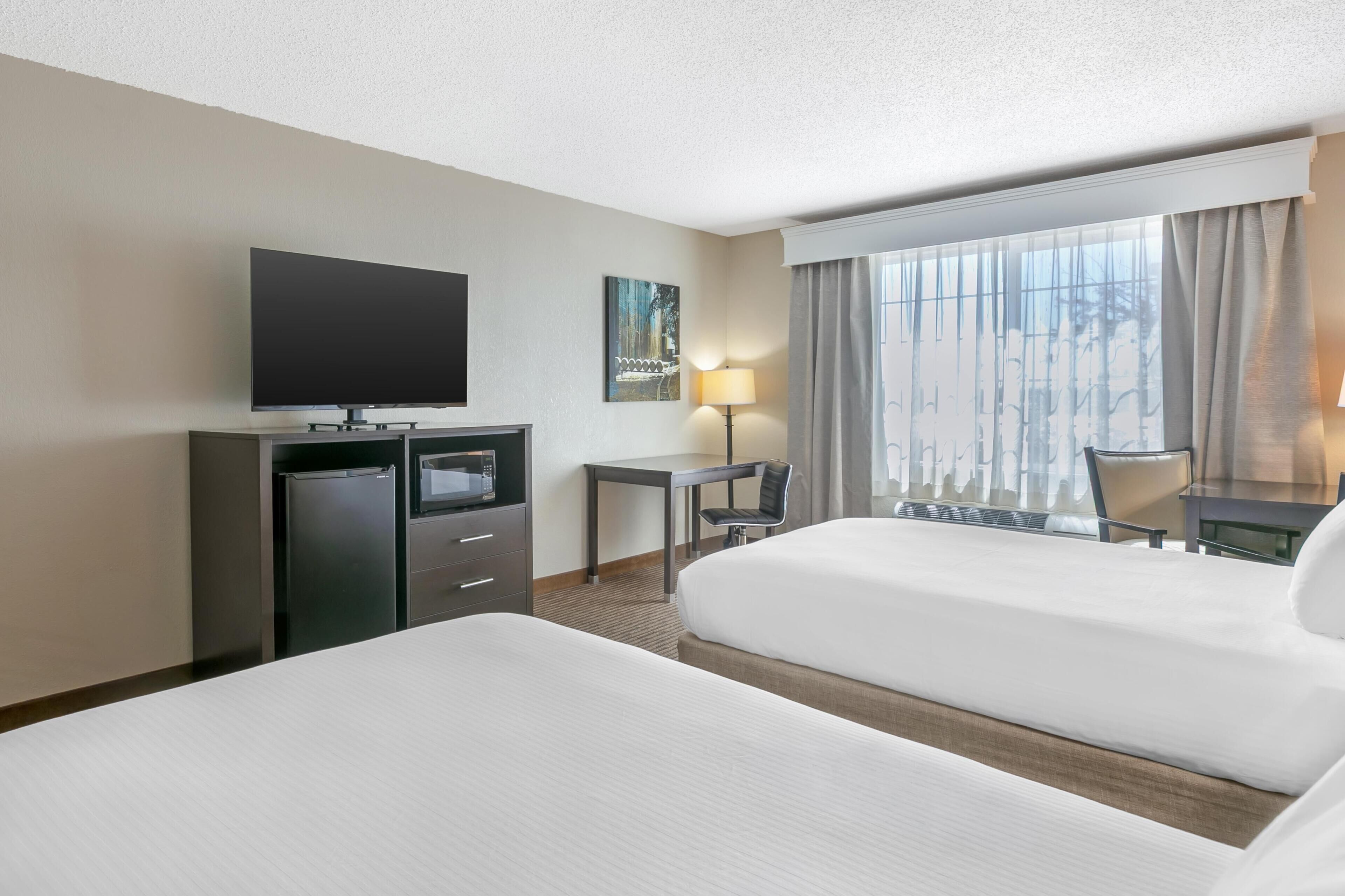Standard Room, 2 Double Beds, Non Smoking | Hypo-allergenic bedding, desk, laptop workspace, blackout drapes