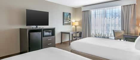 Standard Room, 2 Double Beds, Non Smoking | Hypo-allergenic bedding, desk, laptop workspace, blackout drapes