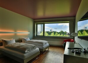 Double Room (Riverside) | Down comforters, in-room safe, desk, laptop workspace - Dasbreitehotel (Basel)