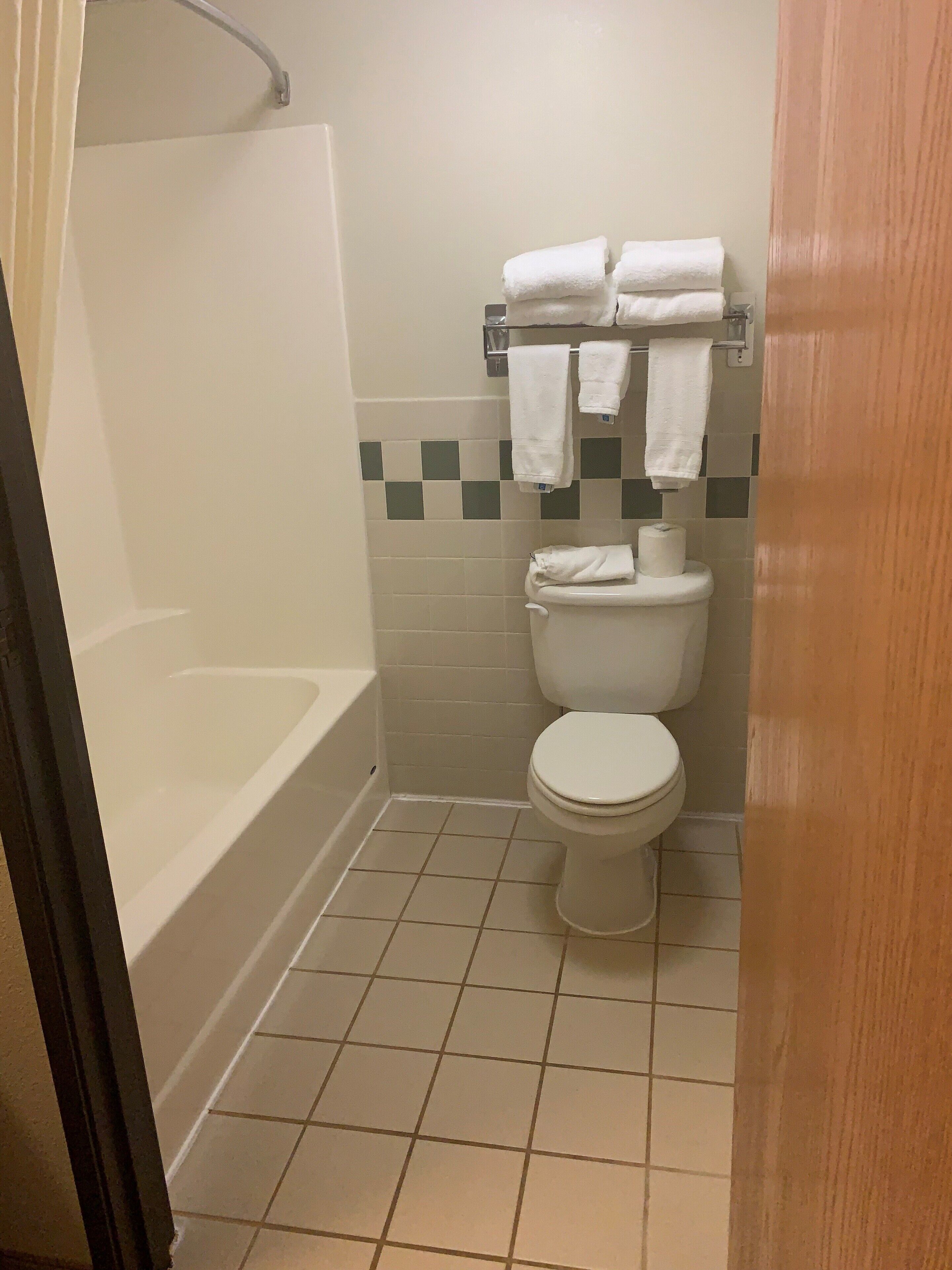 free toiletries, hair dryer, towels, soap