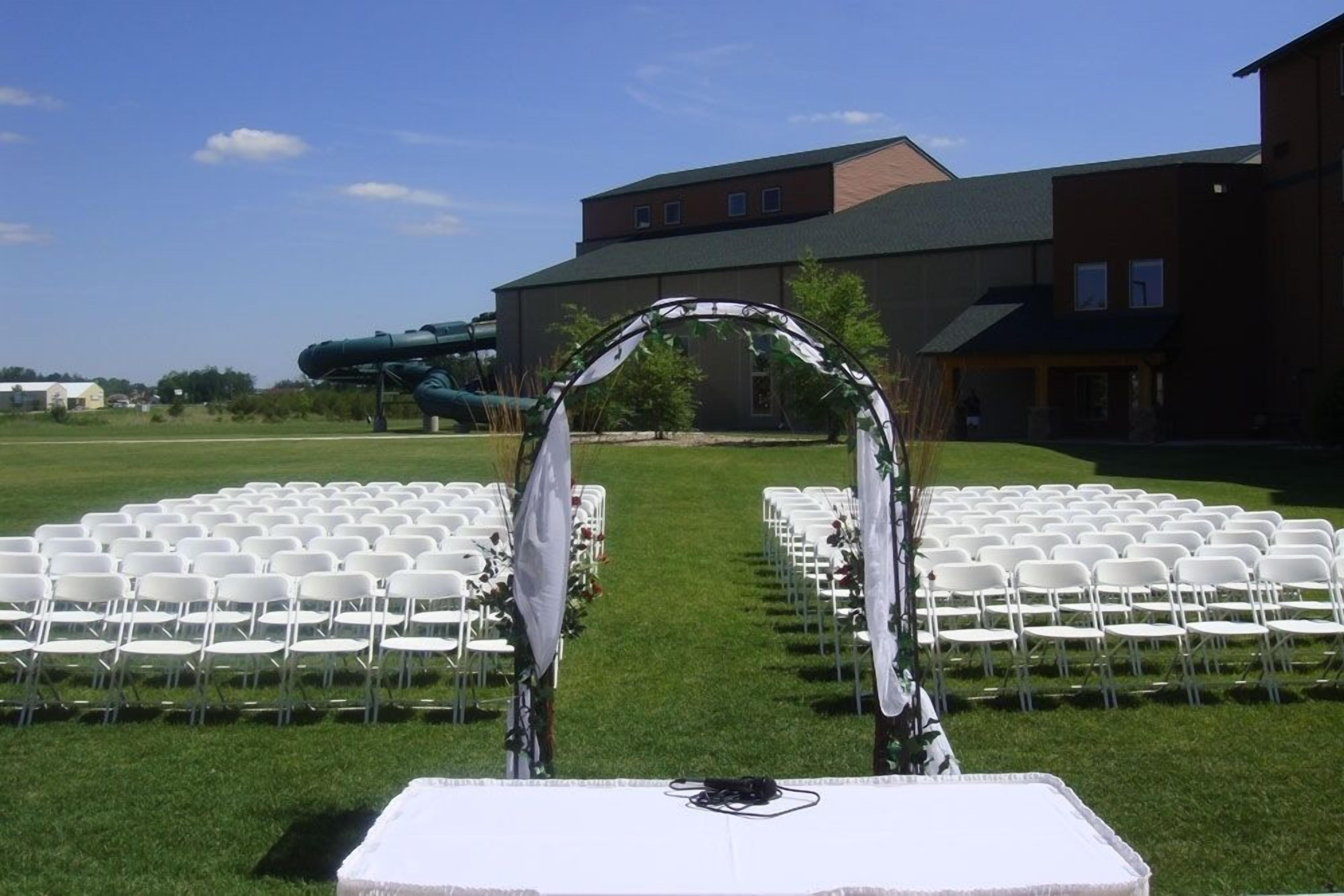 outdoor wedding area