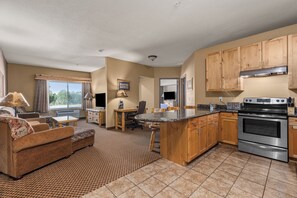Room, Multiple Beds, Non Smoking, Jetted Tub (Full Kitchen) | Living area | TV - The Lodge at Brainerd Lakes, Trademark Collection by Wyndham (Brainerd)