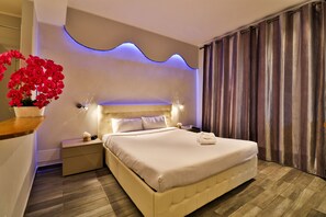 Junior Suite, Terrace, Pool View | Select Comfort beds, minibar, in-room safe, desk