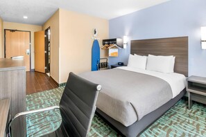 Chambre, 1 grand lit, accessible aux personnes à mobilité réduite, non-fumeur | Bureau, espace de travail pour ordinateurs portables