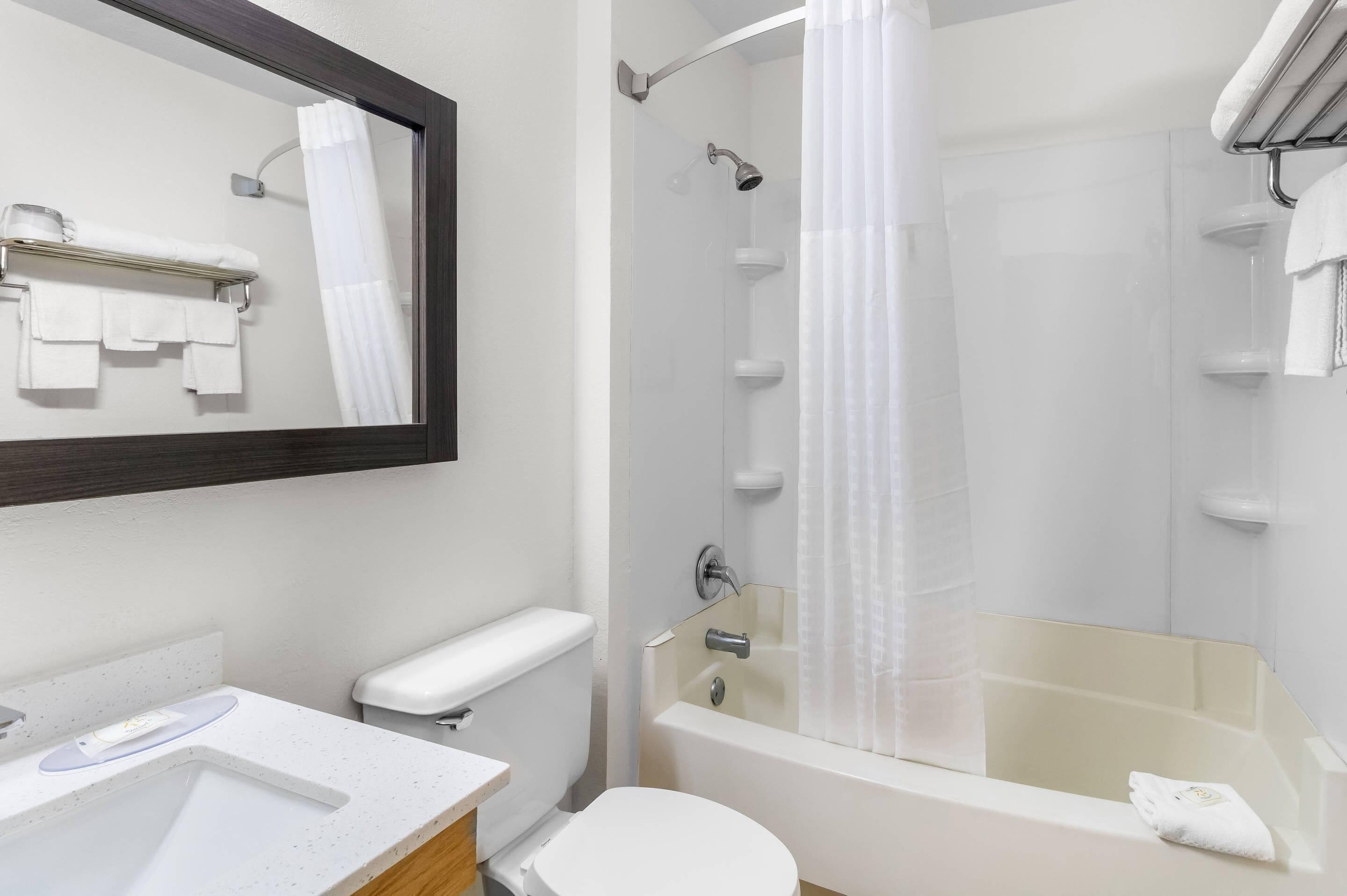 Une salle de bain comprenant des toilettes, un lavabo et une baignoire.