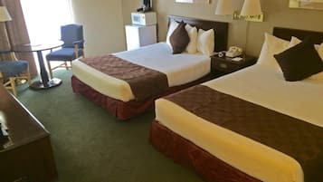 Blackout drapes, iron/ironing board, rollaway beds, free WiFi